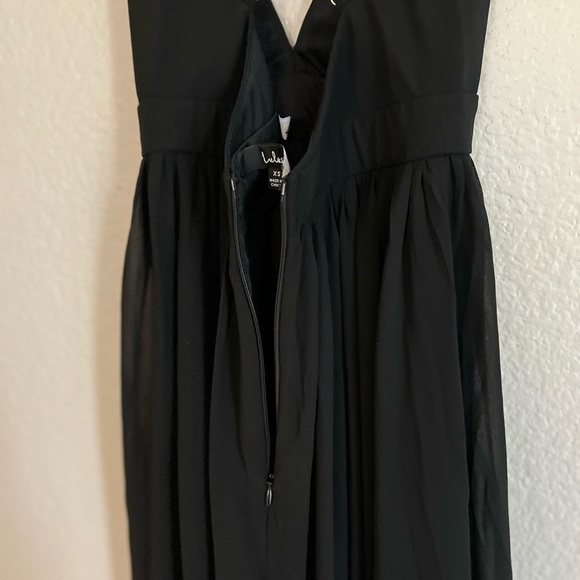 Ballroom Bliss Black Pleated Maxi Dress NWOT XS - Picture 6 of 7
